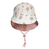 Bedhead Hat Reversible Linen Flap Hat - Primrose & Rosa