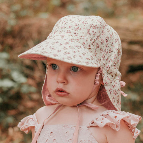 Bedhead Hat Reversible Linen Flap Hat - Ruby & Rosa