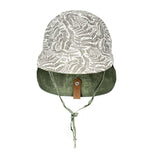 Bedhead Hat Reversible Linen Flap Hat - Fern & Moss