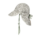 Bedhead Hat Reversible Linen Flap Hat - Fern & Moss