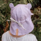 Bedhead Hat Reversible Teddy Linen Flap Hat - Viola & Flax