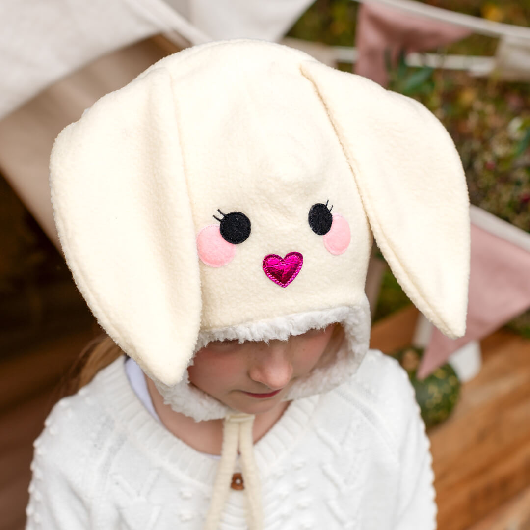 Beanie Aesthetic Bunny Hat Bedhead Hat Bunny Fleecy Beanie Cream