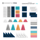 Connetix PRO Magnetic Tiles - Constructor Set - (70 Pieces)
