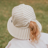 Bedhead Hat Natural Stripe Ponytail Bucket Hat