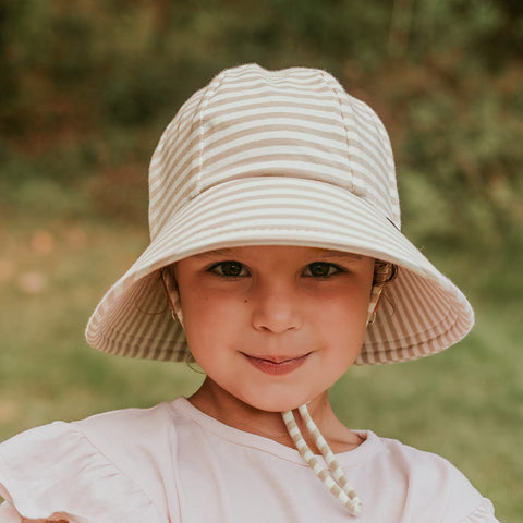 Bedhead Hat Natural Stripe Ponytail Bucket Hat