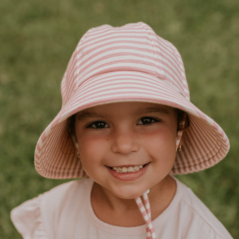 Bedhead Hat Pink Stripe Ponytail Bucket Hat