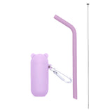 We Might be Tiny Keepie & Silicone Straw Set - Lilac