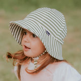 Bedhead Hat Khaki Stripe Toddler Bucket Sunhat