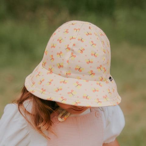 Bedhead Hat Lemon & Pink Butterfly Toddler Bucket Sunhat