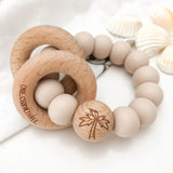 One.Chew.Three Summer Silicone and Beech Wood Teether