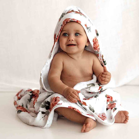 Snuggle Hunny Rosebud Hooded Baby Towel