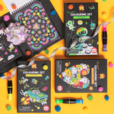 Tiger Tribe Neon Colouring Set - Unicorn & Friends