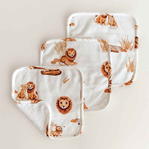 Snuggle Hunny Lion Wash Cloths