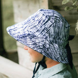 Bedhead Hat Reversible Linen Hat - Shibori & Indigo