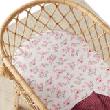 Snuggle Hunny Cotton Fitted Bassinet Sheet in Camille