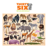 Crocodile Creek 36 Animals Wild Animals Puzzle - 100pc