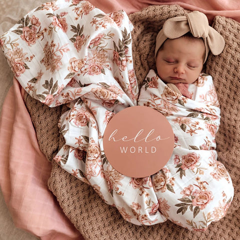 Snuggle Hunny Rosette Muslin Wrap