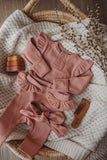 Snuggle Hunny Rose Pink Long Sleeve Organic Bodysuit