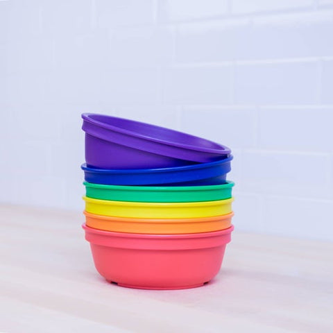 Re-Play Recycled Plastic Bowls in Set of Six Crayon Colours - Original