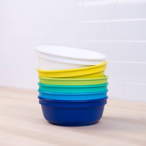 Re-Play Recycled Plastic Bowls in Set of Six Bold Colours - Original