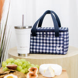 MontiiCo Insulated Cooler Bag - Navy Gingham