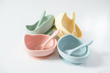 Wild Indiana Silicone Baby Bowl & Spoon Set in Lemon