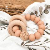 One.Chew.Three Summer Silicone and Beech Wood Teether