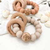 One.Chew.Three Summer Silicone and Beech Wood Teether