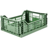 Ay-Kasa Lilliemor Midi Foldable Crate in Almond Green (Medium Size)