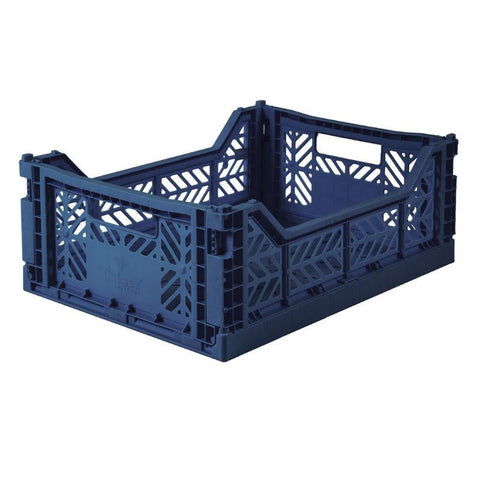 Ay-Kasa Lilliemor Midi Foldable Crate in Dark Navy (Medium Size)