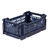 Ay-Kasa Lilliemor Mini Foldable Crate in Dark Navy (Small Size)