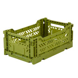 Ay-Kasa Lilliemor Mini Foldable Crate in Olive (Small Size)