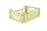 Ay-Kasa Lilliemor Midi Foldable Crate in Lime Cream (Medium Size)
