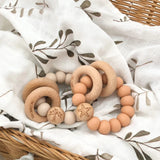 One.Chew.Three Summer Silicone and Beech Wood Teether