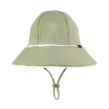 Bedhead Hat Khaki Ruffle Ponytail Junior Bucket Sunhat (Size Large Only)