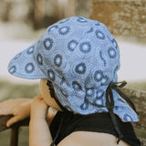 Bedhead Hat Reversible Flap Sunhat - Norman & Indigo (Size Extra-Small Only)
