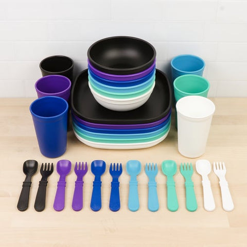 Re-Play Recycled Plastic Big Kid Tableware Collection in Outer Space