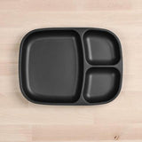 Re-Play Recycled Plastic Divided Plate in Black - Adult