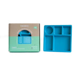 Bobo & Boo Bamboo Divided Plate in Dolphin Blue
