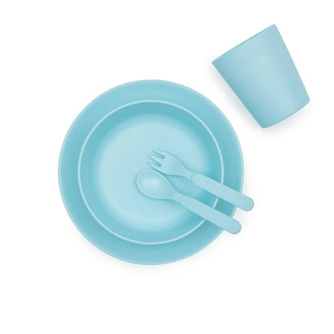 Bobo & Boo Bamboo Five Piece Dinner Set in Pacific Blue