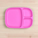 Re-Play Recycled Plastic Divided Plate in Bright Pink - Adult