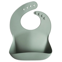 Mushie Silicone Catch Bib (Cambridge Blue)