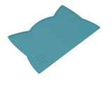 We Might be Tiny Cat Placie (Silicone Placemat) - Blue Dusk