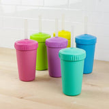 Re-Play Recycled Plastic Straw Cup in Aqua