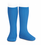 Condor Barcelona Ribbed Knee-High Socks - Electric Blue  (447)