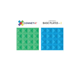 Connetix Magnetic Tiles - Base Plate Set (Blue & Green)