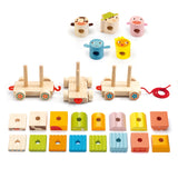 Djeco Creaferme Wooden Train Pull-Along