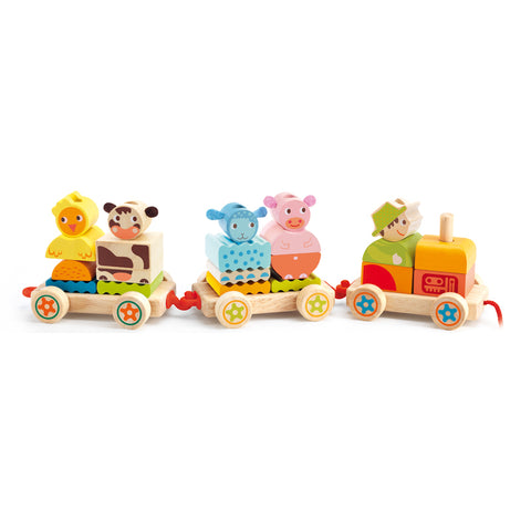 Djeco Creaferme Wooden Train Pull-Along