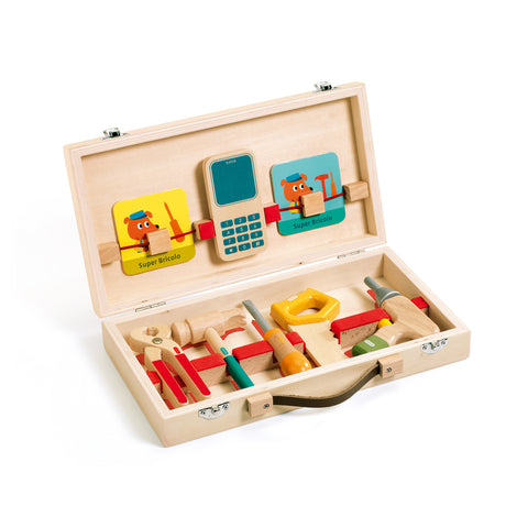 Djeco Super Bricolo ("DIY") Wooden Tool Kit