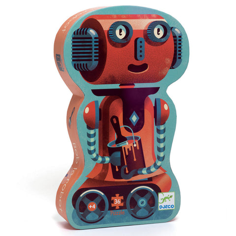 Djeco Bob the Robot Puzzle - Silhouette Collection (36pc)